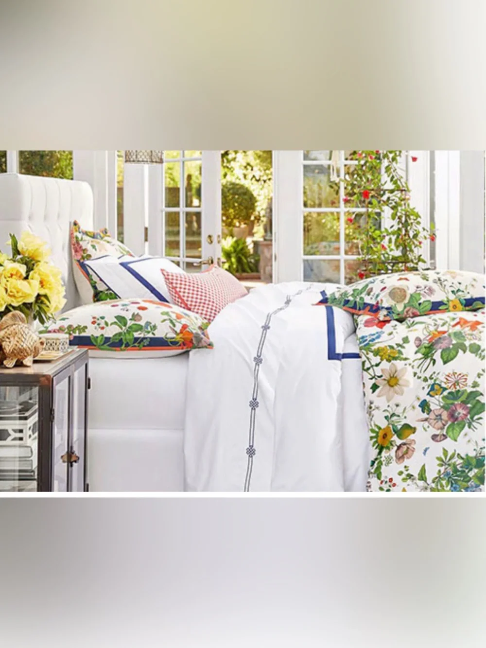 Pottery Barn Organic Cotton Full/Queen Duvet &2 Standard Shams | Bethany Multi